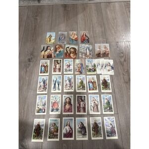39 Vintage Catholic Funeral Memorial Cards & Prayer Cards Various Dates 1980's